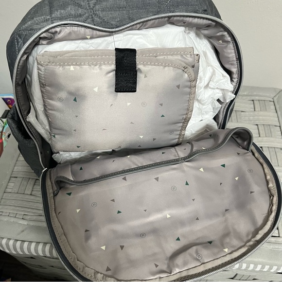Sale!TWELVE little Quilted Gray Companion Diaper Bag Best-Selling Backpack Style